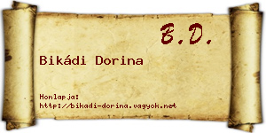 Bikádi Dorina névjegykártya